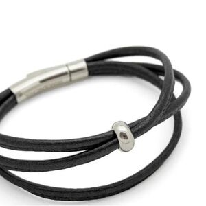 Rimanchik, Leather, stainless steel bracelet, never worn.